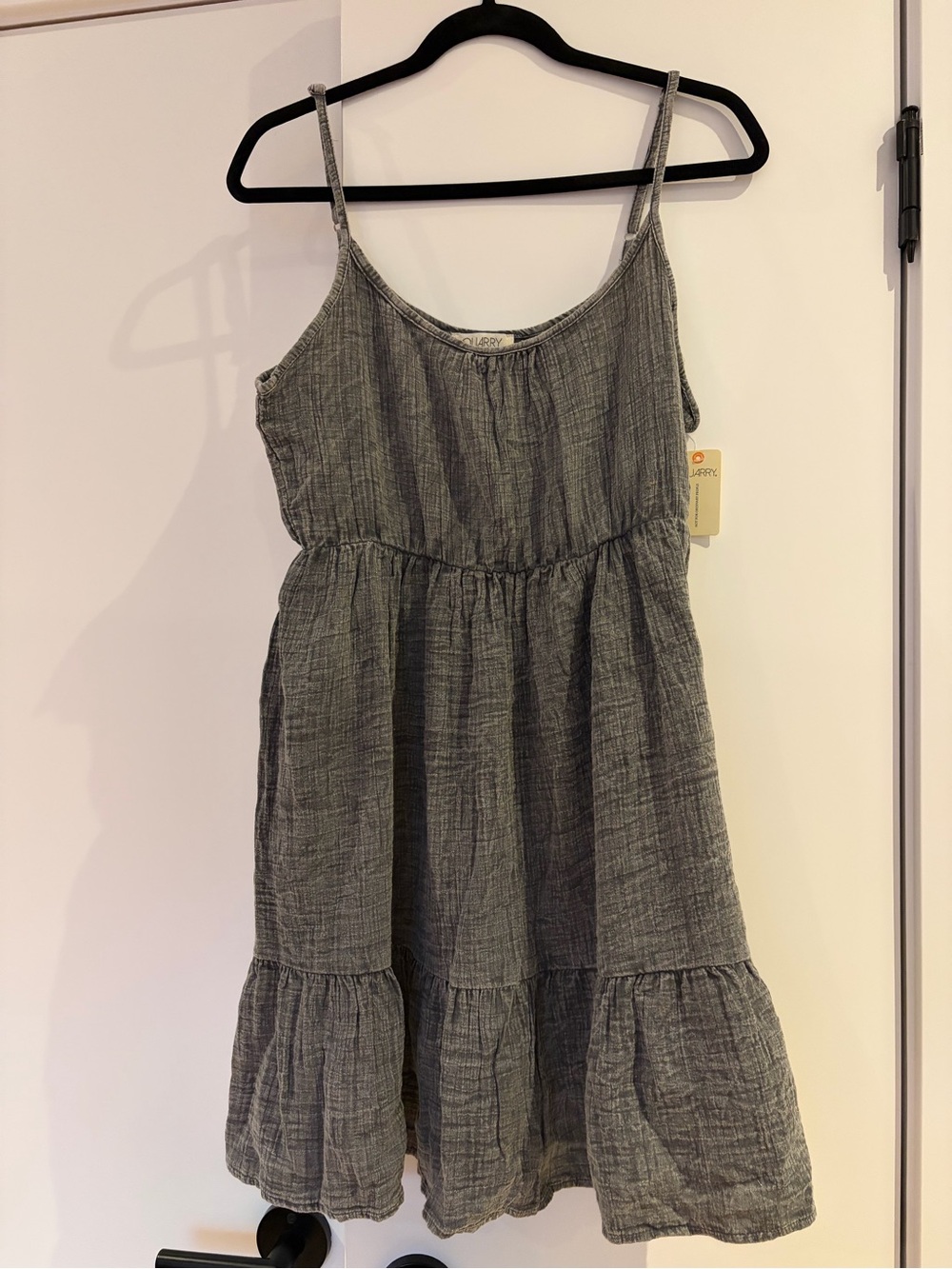 Brand new with tags Gray Tiered Spaghetti Strap Dress